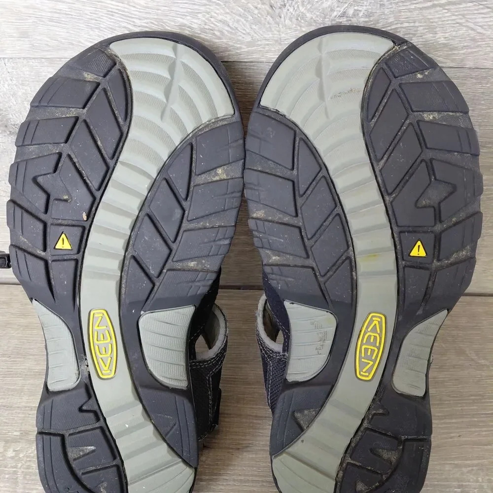 Keen Rialto H2 Sandals Mens 9 Black Waterproof Outdoor Hiking Fisherman Shoe USA